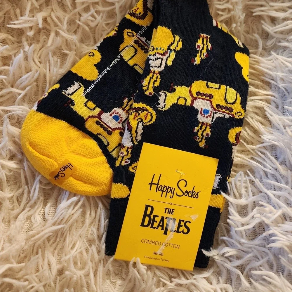 Happy Socks x The Beatles Yellow Submarine Crew Socks NWT Size 36-40‎